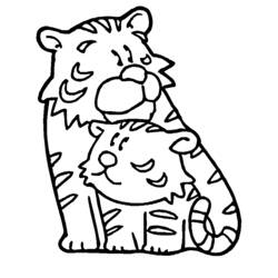 Dibujo para colorear: Tigre (Animales) #13639 - Dibujos para Colorear e Imprimir Gratis