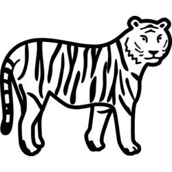 Dibujo para colorear: Tigre (Animales) #13670 - Dibujos para Colorear e Imprimir Gratis