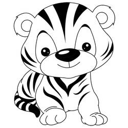 Dibujo para colorear: Tigre (Animales) #13680 - Dibujos para Colorear e Imprimir Gratis