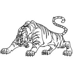 Dibujo para colorear: Tigre (Animales) #13688 - Dibujos para Colorear e Imprimir Gratis
