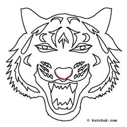 Dibujo para colorear: Tigre (Animales) #13690 - Dibujos para Colorear e Imprimir Gratis