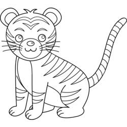 Dibujo para colorear: Tigre (Animales) #13698 - Dibujos para Colorear e Imprimir Gratis