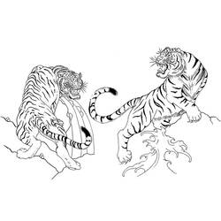 Dibujo para colorear: Tigre (Animales) #13705 - Dibujos para Colorear e Imprimir Gratis