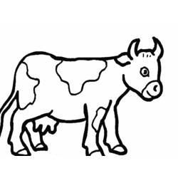 Dibujo para colorear: Vaca (Animales) #13187 - Dibujos para Colorear e Imprimir Gratis