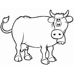 Dibujo para colorear: Vaca (Animales) #13188 - Dibujos para Colorear e Imprimir Gratis