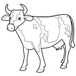 Dibujo para colorear: Vaca (Animales) #13190 - Dibujos para Colorear e Imprimir Gratis