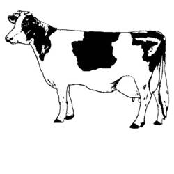 Dibujo para colorear: Vaca (Animales) #13196 - Dibujos para Colorear e Imprimir Gratis