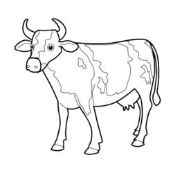 Dibujo para colorear: Vaca (Animales) #13197 - Dibujos para Colorear e Imprimir Gratis