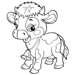 Dibujo para colorear: Vaca (Animales) #13199 - Dibujos para Colorear e Imprimir Gratis