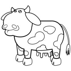 Dibujo para colorear: Vaca (Animales) #13212 - Dibujos para Colorear e Imprimir Gratis