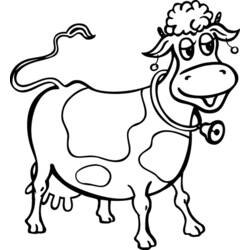 Dibujo para colorear: Vaca (Animales) #13214 - Dibujos para Colorear e Imprimir Gratis