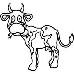 Dibujo para colorear: Vaca (Animales) #13216 - Dibujos para Colorear e Imprimir Gratis
