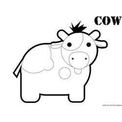 Dibujo para colorear: Vaca (Animales) #13218 - Dibujos para Colorear e Imprimir Gratis