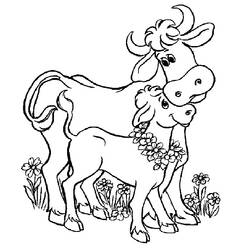 Dibujo para colorear: Vaca (Animales) #13221 - Dibujos para Colorear e Imprimir Gratis