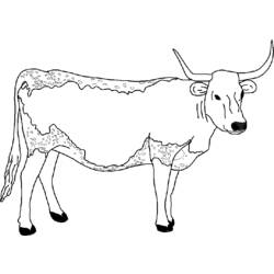 Dibujo para colorear: Vaca (Animales) #13244 - Dibujos para Colorear e Imprimir Gratis
