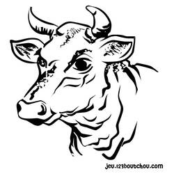 Dibujo para colorear: Vaca (Animales) #13249 - Dibujos para Colorear e Imprimir Gratis