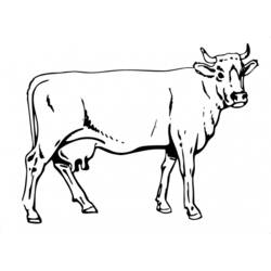 Dibujo para colorear: Vaca (Animales) #13261 - Dibujos para Colorear e Imprimir Gratis