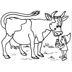 Dibujo para colorear: Vaca (Animales) #13272 - Dibujos para Colorear e Imprimir Gratis