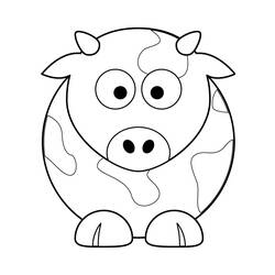 Dibujo para colorear: Vaca (Animales) #13273 - Dibujos para Colorear e Imprimir Gratis
