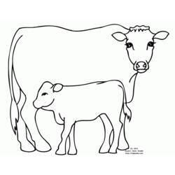 Dibujo para colorear: Vaca (Animales) #13282 - Dibujos para Colorear e Imprimir Gratis
