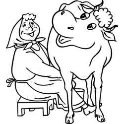 Dibujo para colorear: Vaca (Animales) #13297 - Dibujos para Colorear e Imprimir Gratis