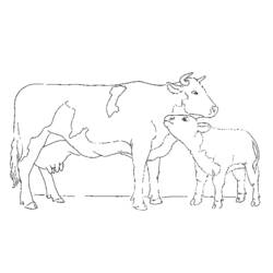 Dibujo para colorear: Vaca (Animales) #13298 - Dibujos para Colorear e Imprimir Gratis