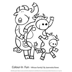 Dibujo para colorear: Vaca (Animales) #13327 - Dibujos para Colorear e Imprimir Gratis