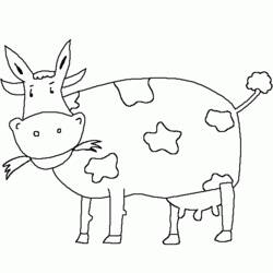 Dibujo para colorear: Vaca (Animales) #13340 - Dibujos para Colorear e Imprimir Gratis