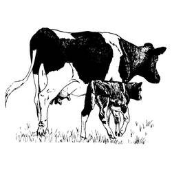 Dibujo para colorear: Vaca (Animales) #13345 - Dibujos para Colorear e Imprimir Gratis