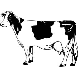 Dibujo para colorear: Vaca (Animales) #13353 - Dibujos para Colorear e Imprimir Gratis
