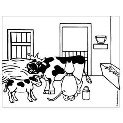 Dibujo para colorear: Vaca (Animales) #13357 - Dibujos para Colorear e Imprimir Gratis