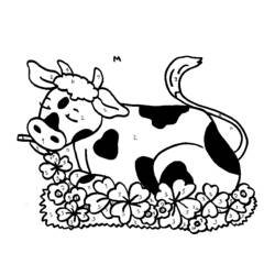 Dibujo para colorear: Vaca (Animales) #13359 - Dibujos para Colorear e Imprimir Gratis