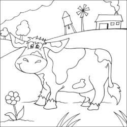 Dibujo para colorear: Vaca (Animales) #13366 - Dibujos para Colorear e Imprimir Gratis