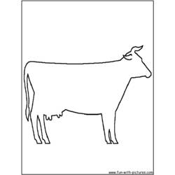 Dibujo para colorear: Vaca (Animales) #13367 - Dibujos para Colorear e Imprimir Gratis