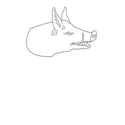 Dibujo para colorear: Verraco (Animales) #14695 - Dibujos para Colorear e Imprimir Gratis