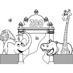 Dibujo para colorear: Zoo (Animales) #12647 - Dibujos para Colorear e Imprimir Gratis