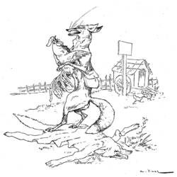 Dibujo para colorear: Zorro (Animales) #15120 - Dibujos para Colorear e Imprimir Gratis