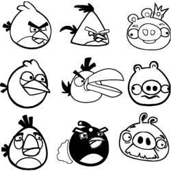 Dibujo para colorear: Angry Birds (Dibujos animados) #25015 - Dibujos para Colorear e Imprimir Gratis