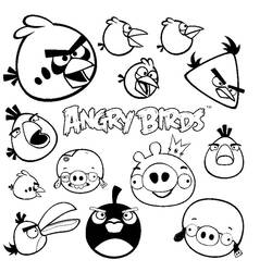 Dibujo para colorear: Angry Birds (Dibujos animados) #25028 - Dibujos para Colorear e Imprimir Gratis