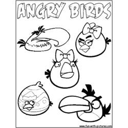 Dibujo para colorear: Angry Birds (Dibujos animados) #25127 - Dibujos para Colorear e Imprimir Gratis