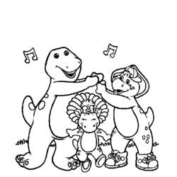 Dibujo para colorear: Barney and friends (Dibujos animados) #41054 - Dibujos para Colorear e Imprimir Gratis