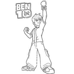 Dibujo para colorear: Ben 10 (Dibujos animados) #40417 - Dibujos para Colorear e Imprimir Gratis