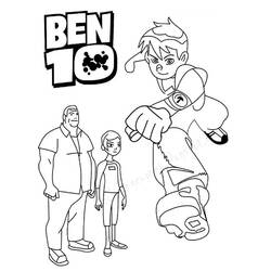 Dibujo para colorear: Ben 10 (Dibujos animados) #40438 - Dibujos para Colorear e Imprimir Gratis