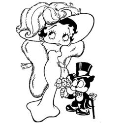 Dibujo para colorear: Betty Boop (Dibujos animados) #25910 - Dibujos para Colorear e Imprimir Gratis