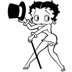 Dibujo para colorear: Betty Boop (Dibujos animados) #25913 - Dibujos para Colorear e Imprimir Gratis