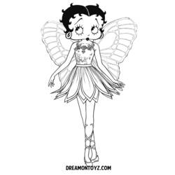 Dibujo para colorear: Betty Boop (Dibujos animados) #25918 - Dibujos para Colorear e Imprimir Gratis