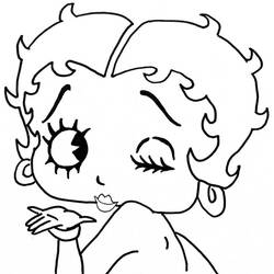 Dibujo para colorear: Betty Boop (Dibujos animados) #25922 - Dibujos para Colorear e Imprimir Gratis