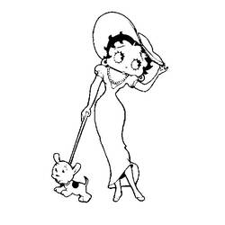 Dibujo para colorear: Betty Boop (Dibujos animados) #25930 - Dibujos para Colorear e Imprimir Gratis