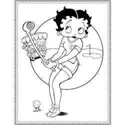 Dibujo para colorear: Betty Boop (Dibujos animados) #25938 - Dibujos para Colorear e Imprimir Gratis