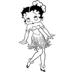 Dibujo para colorear: Betty Boop (Dibujos animados) #25941 - Dibujos para Colorear e Imprimir Gratis